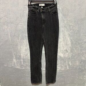 Abercrombie & Fitch The 90's Straight Ultra High Rise Black Jeans Womens 24/00